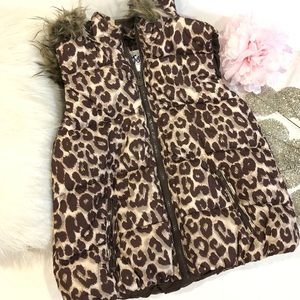 ❤️ Justice Faux Fur Hooded Puffer Vest